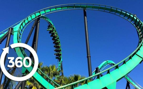 【360° VR】超级过山车 - 准备好降落吧