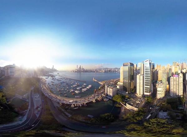 【360° VR】香港。摩天大楼之城。 4K航拍360度视频